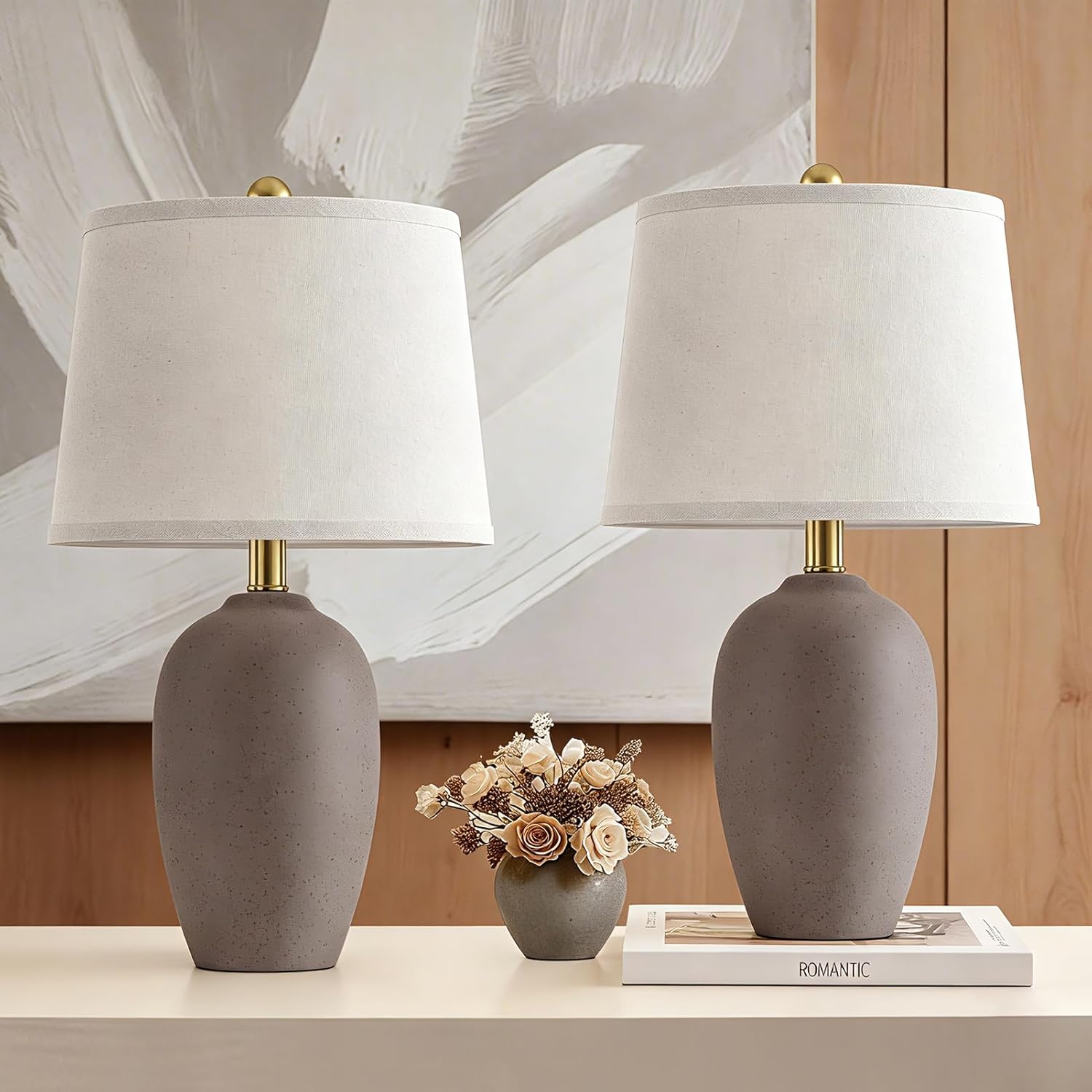 Set of 2 Farmhouse Ceramic Sma - Solar Lamp ulasan dan harga